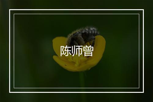 陈师曾