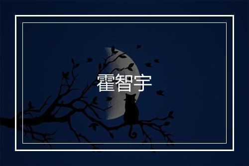 霍智宇