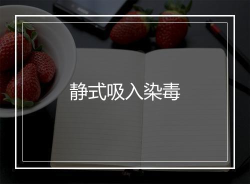 静式吸入染毒