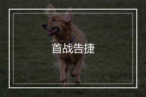 首战告捷