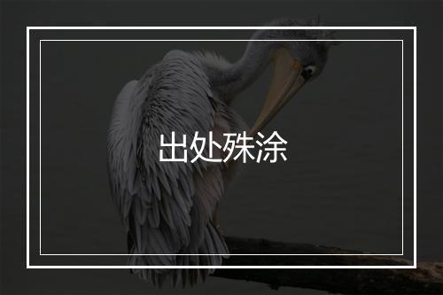 出处殊涂