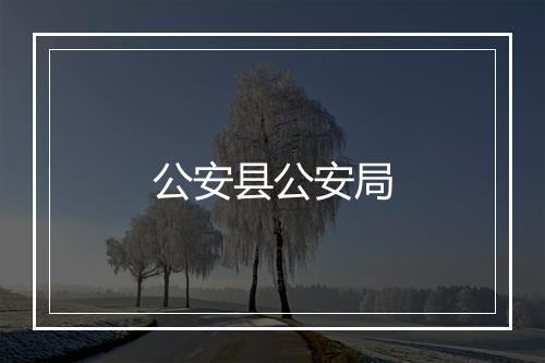 公安县公安局