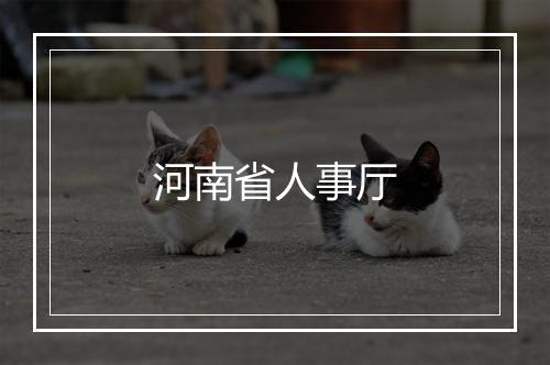 河南省人事厅