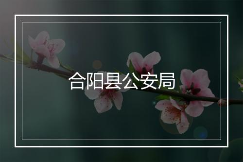 合阳县公安局