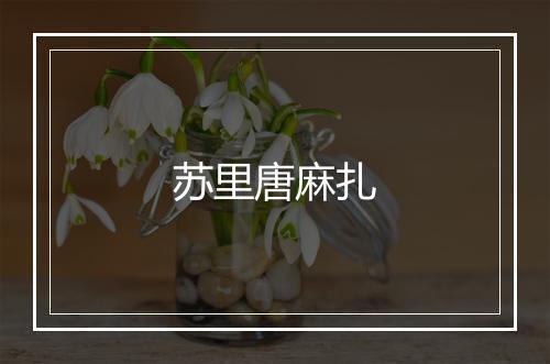 苏里唐麻扎