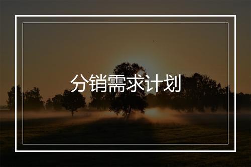 分销需求计划