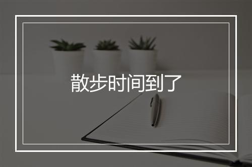 散步时间到了