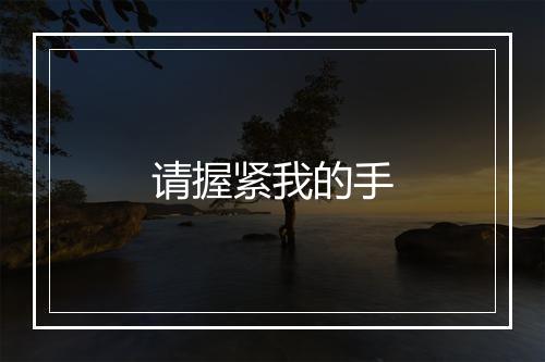 请握紧我的手