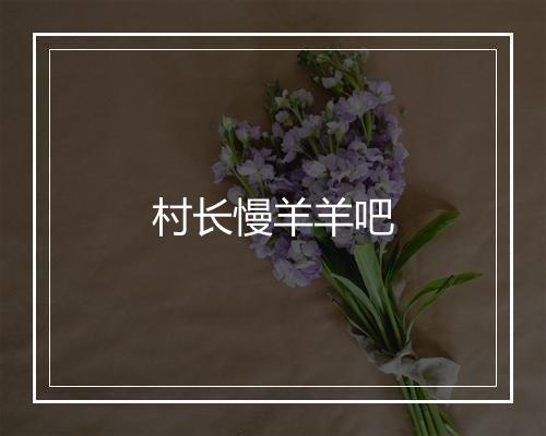 村长慢羊羊吧