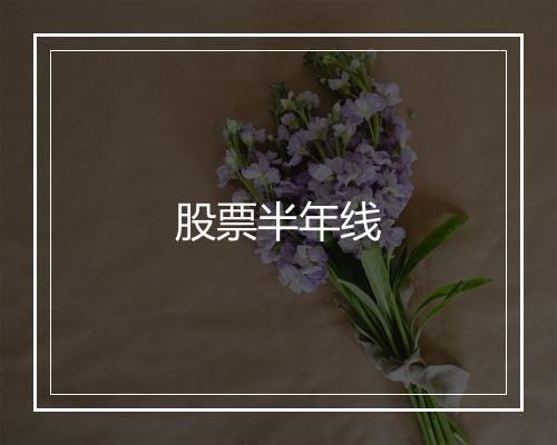 股票半年线