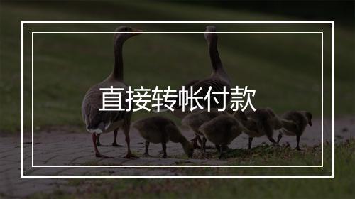 直接转帐付款