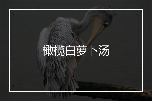 橄榄白萝卜汤