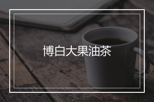 博白大果油茶