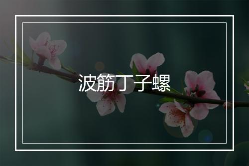 波筋丁子螺