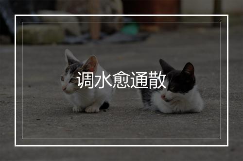 调水愈通散