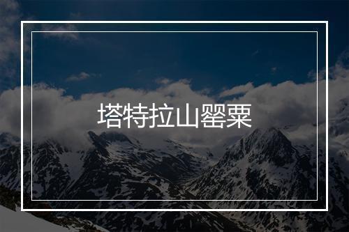 塔特拉山罂粟