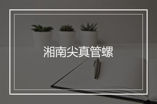 湘南尖真管螺