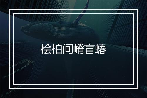 桧柏间嵴盲蝽