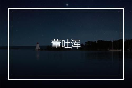 董吐浑