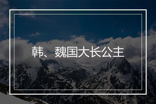 韩、魏国大长公主