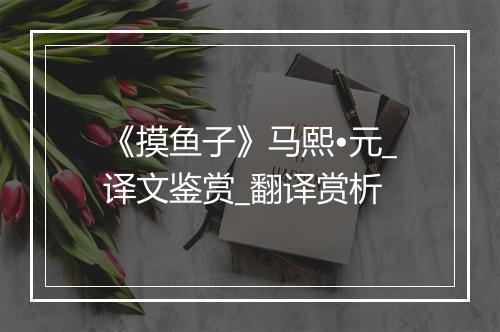 《摸鱼子》马熙•元_译文鉴赏_翻译赏析