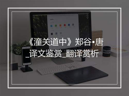 《潼关道中》郑谷•唐_译文鉴赏_翻译赏析