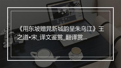 《用东坡赠晁新城韵呈朱乌江》王之道•宋_译文鉴赏_翻译赏析