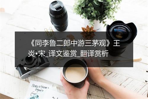 《同李鲁二郎中游三茅观》王炎•宋_译文鉴赏_翻译赏析