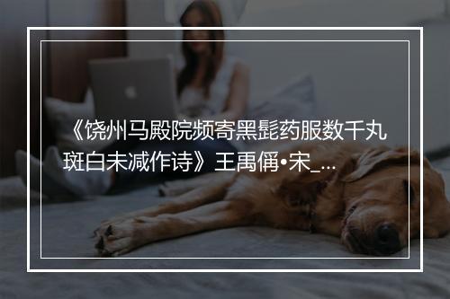 《饶州马殿院频寄黑髭药服数千丸斑白未减作诗》王禹偁•宋_译文鉴赏_翻译赏析