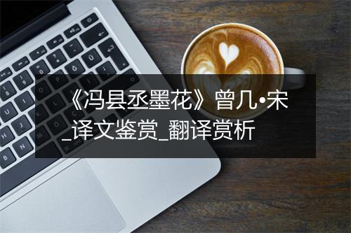 《冯县丞墨花》曾几•宋_译文鉴赏_翻译赏析