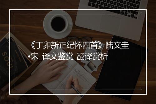 《丁卯新正纪怀四首》陆文圭•宋_译文鉴赏_翻译赏析