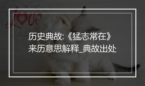 历史典故:《猛志常在》来历意思解释_典故出处