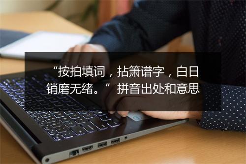 “按拍填词，拈箫谱字，白日销磨无绪。”拼音出处和意思