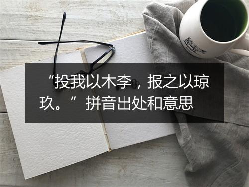 “投我以木李，报之以琼玖。”拼音出处和意思