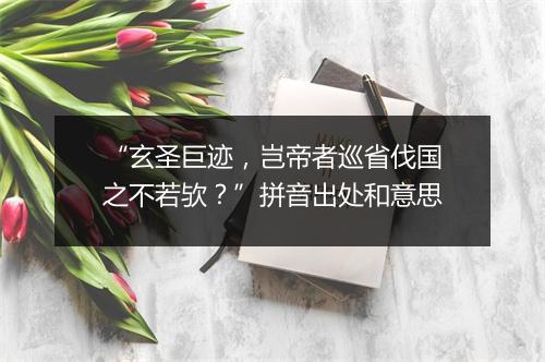 “玄圣巨迹，岂帝者巡省伐国之不若欤？”拼音出处和意思