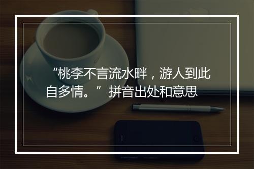 “桃李不言流水畔，游人到此自多情。”拼音出处和意思