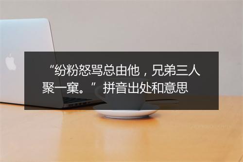 “纷粉怒骂总由他，兄弟三人聚一窠。”拼音出处和意思