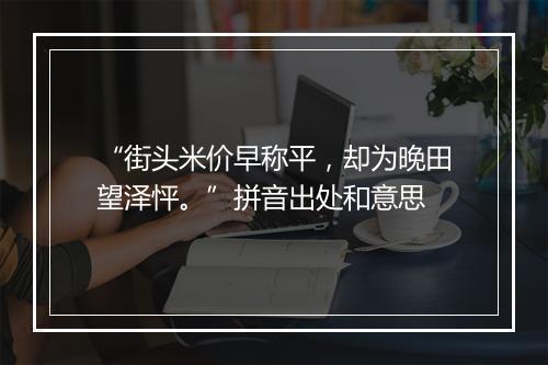 “街头米价早称平，却为晚田望泽怦。”拼音出处和意思