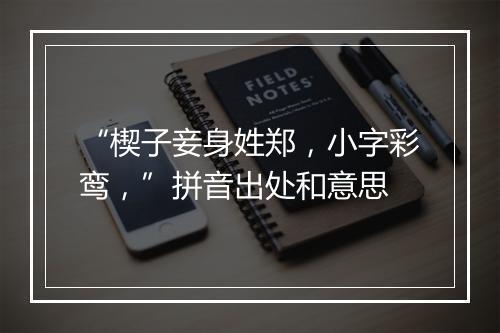 “楔子妾身姓郑，小字彩鸾，”拼音出处和意思