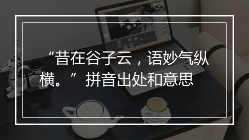 “昔在谷子云，语妙气纵横。”拼音出处和意思