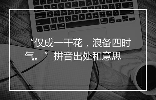 “仅成一干花，浪备四时气。”拼音出处和意思