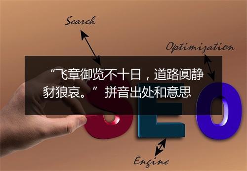 “飞章御览不十日，道路阒静豺狼哀。”拼音出处和意思