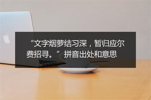 “文字烟萝结习深，暂归应尔费招寻。”拼音出处和意思