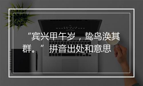 “宾兴甲午岁，鸷鸟涣其群。”拼音出处和意思