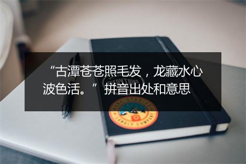 “古潭苍苍照毛发，龙藏水心波色活。”拼音出处和意思