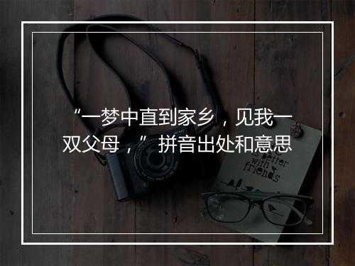 “一梦中直到家乡，见我一双父母，”拼音出处和意思