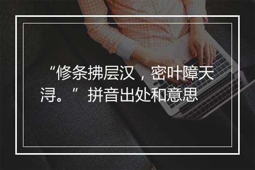 “修条拂层汉，密叶障天浔。”拼音出处和意思