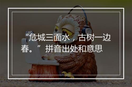 “危城三面水，古树一边春。”拼音出处和意思