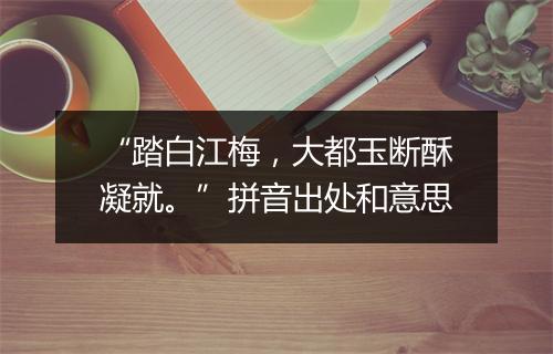 “踏白江梅，大都玉断酥凝就。”拼音出处和意思