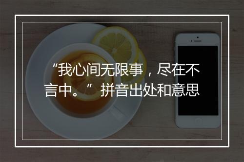 “我心间无限事，尽在不言中。”拼音出处和意思